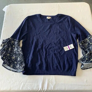 Madison Jules Deco Bloom XXL Sweater top NWT